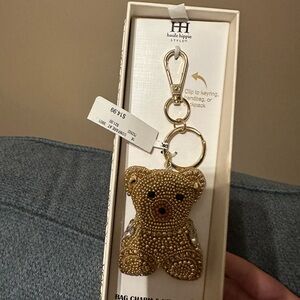 Haute Hippie Gold Beaded Bear Keychain